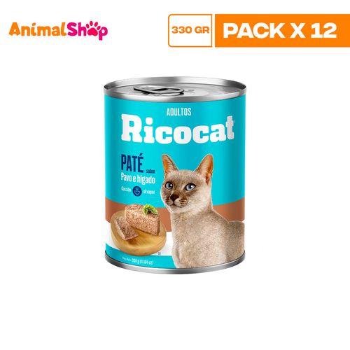 Ricocat Adulto Pate Pavo Higado Lta 330Gr X12 Un