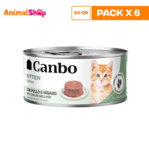 Canbo Gatito Pate Pollo E Higado Lta 85Gr X 6 Un