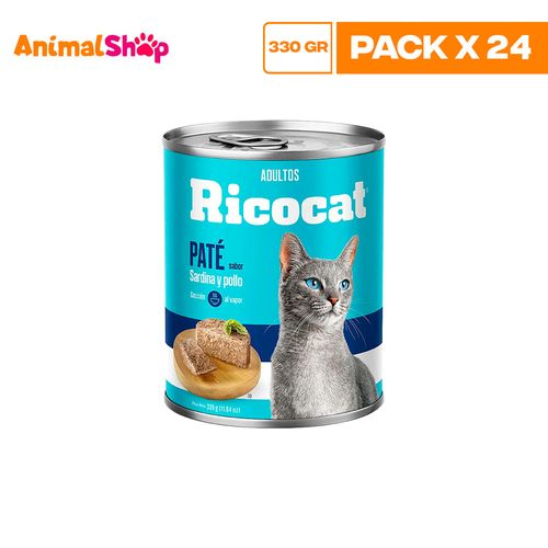 Ricocat Adulto Pate Sardina Pollo Lta 330Gr X24 Un