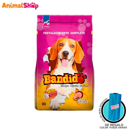 Comida Para Perro Adulto Bandido Carne 18Kg