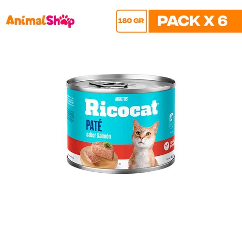 Ricocat Adulto Pate Salmon Lta 180Gr X6 Un