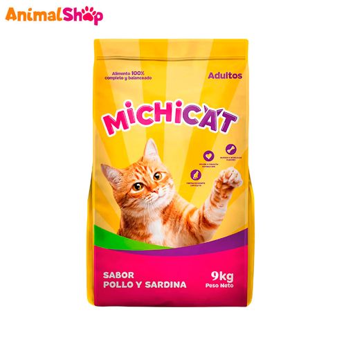 Comida De Gato Michicat Pollo Sardina 9Kg