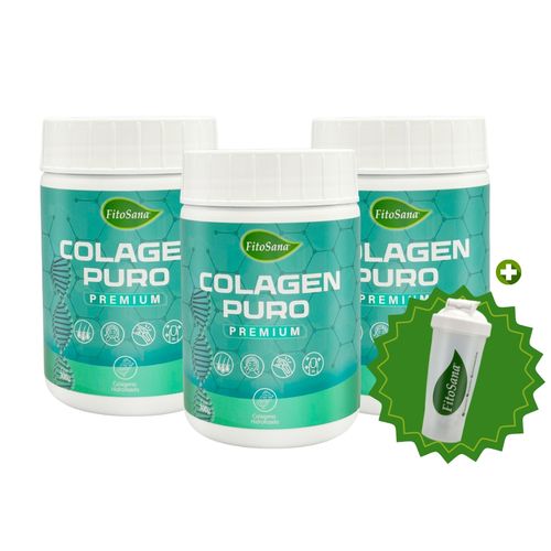 COLAGEN PURO PREMIUM FITOSANA 300G (03 COLAGEN + SHAKER REGALO)