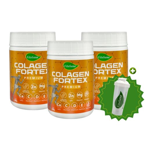 COLAGEN FORTEX PREMIUM FITOSANA 300G (03 COLAGEN + SHAKER REGALO)