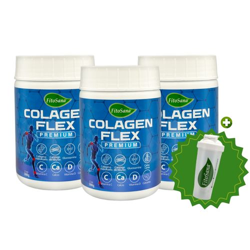 COLAGEN FLEX PREMIUM FITOSANA 300G (03 COLAGEN + SHAKER REGALO)