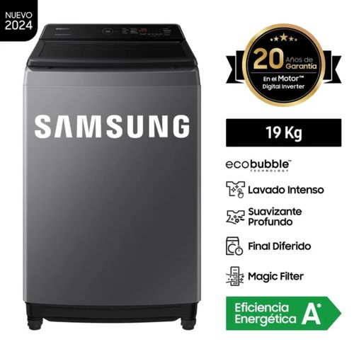 Lavadora Samsung EcoBubble™ 19KG Gris WA19CG6441BDPE