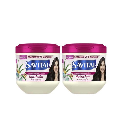 Pack Tratamiento Capilar SAVITAL Multivitaminas Frasco 425ml x2un