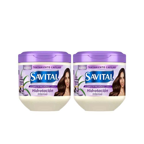 Pack Tratamiento Capilar Complejo SAVITAL Hialurónico Frasco 425ml x2un