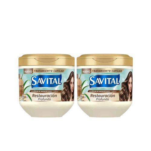 Pack Tratamiento Capilar SAVITAL Aminoácidos Frasco 425ml x2un