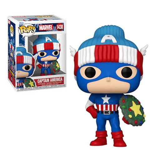 Funko Pop Marvel Navidad - Capitan America #1438