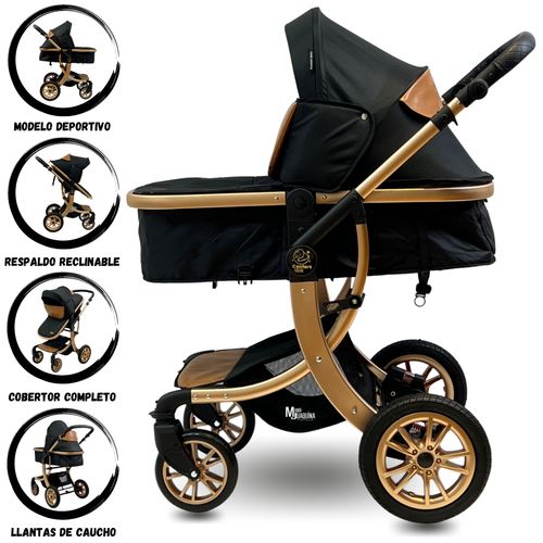 COCHE CUNA MOISES DE LUJO CONFORT KIDS "ALFA" NEGRO