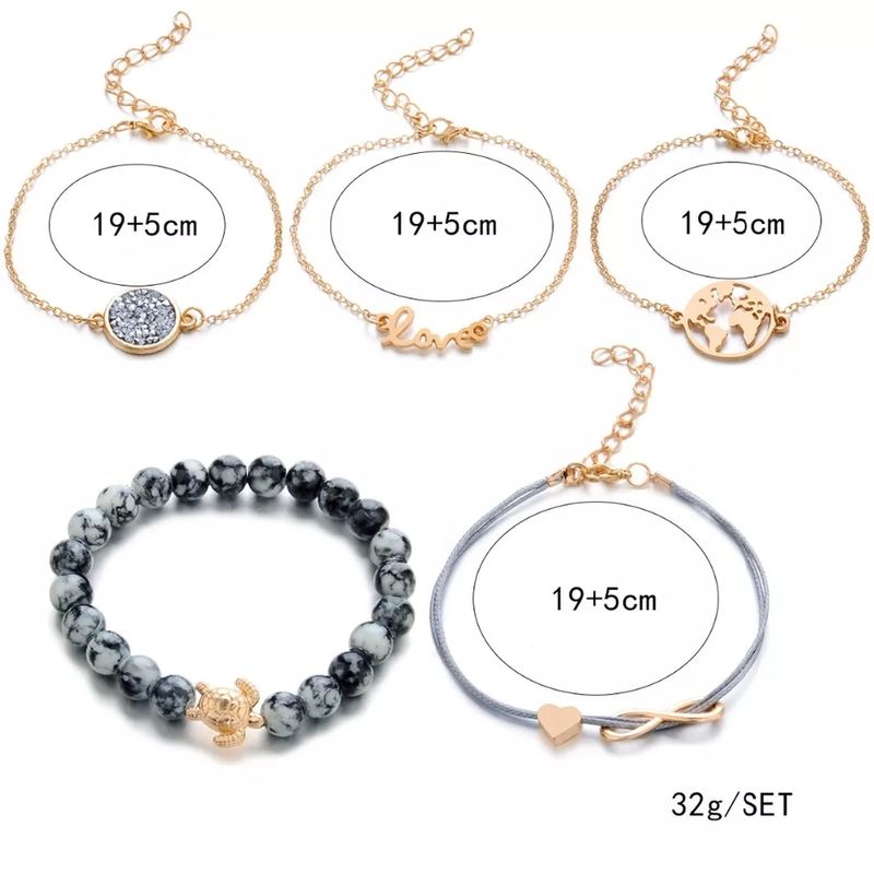 Set-x-5-pulseras-para-mujer-mapamundi-tortuga-infinito-love