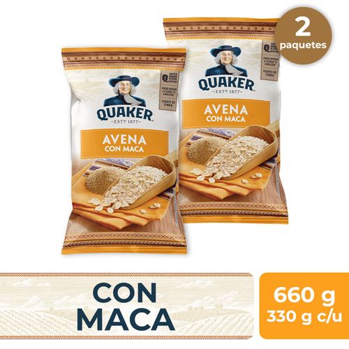 Pack Avena QUAKER con Maca Bolsa 330g x2un