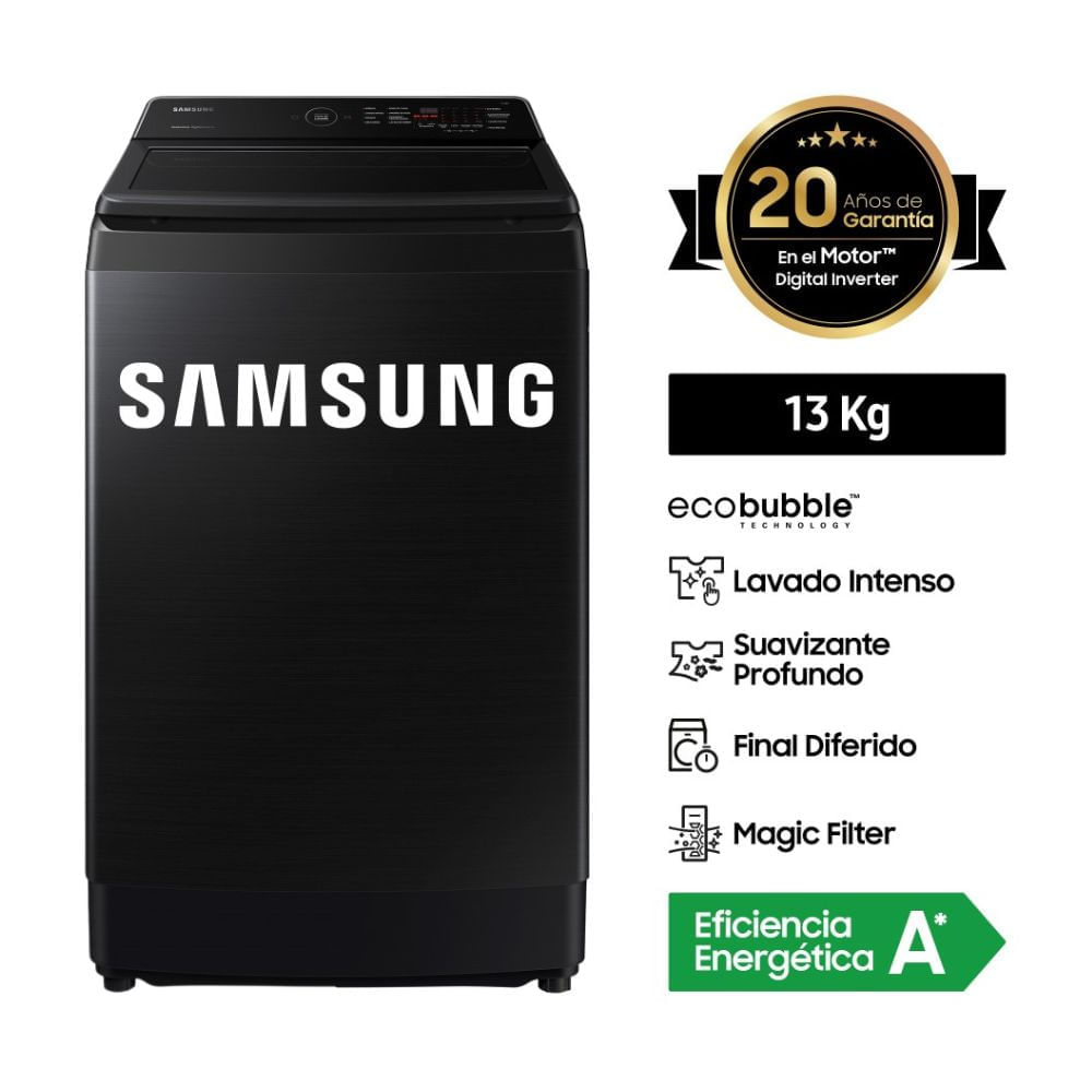 Lavadora Samsung Ecobubble 13KG WA13CG5441BVPE