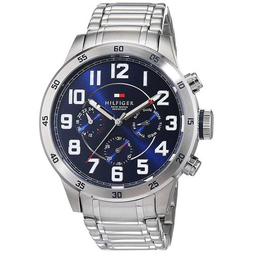 Reloj Tommy Hilfiger Trent 1791053 Multifuncional Acero Inoxidable Plateado Azul