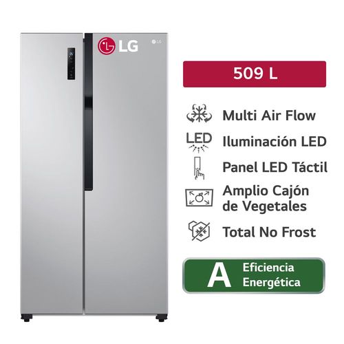 Refrigeradora LG Side By Side LS51BPP 509L Plateado