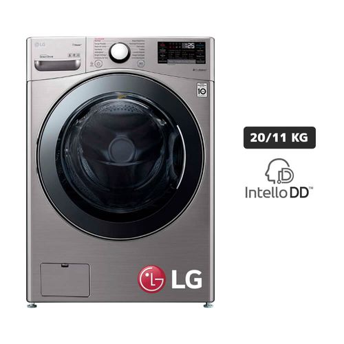 Lavaseca LG Carga Frontal 20Kg/11Kg WD20VV2S6R Plateado