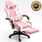 Silla-Gamer-Ergonomica-Dreizt-Shine-Series-Rosado-con-Posapies-Reclinable