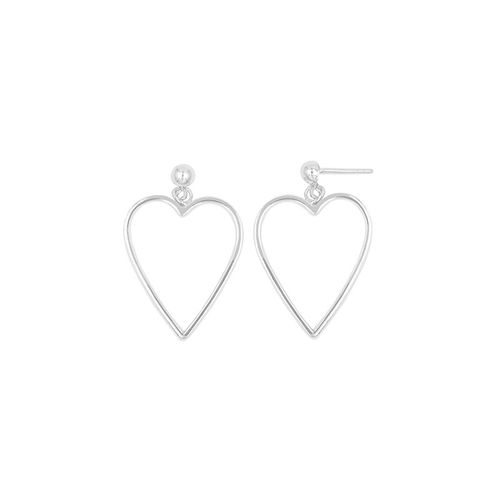 Aretes Corazón Plata 925