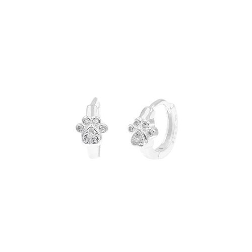 Aretes Argolla Huella Plata 925