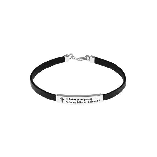 Pulsera de Cuero Lazo Divino Plata 925