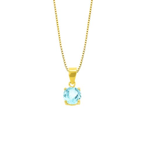 Collar Topacio skyblue Oro 18K