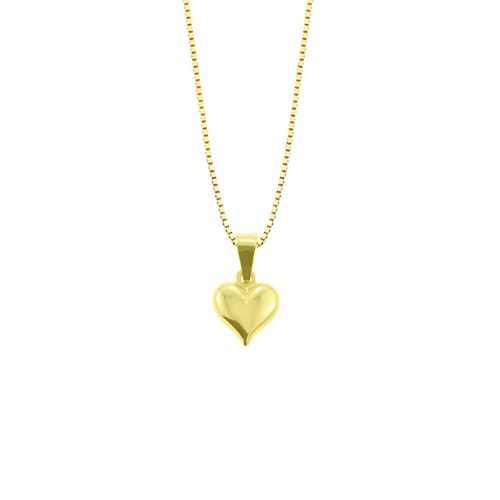 Collar Corazón Brillante en Oro 18k