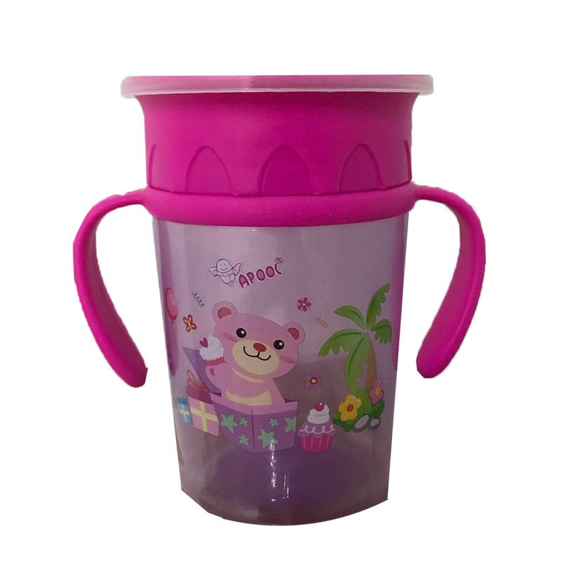 Vaso-Anti-Derrames-Para-Bebe-Baby-Froggie-Osito-Fucsia