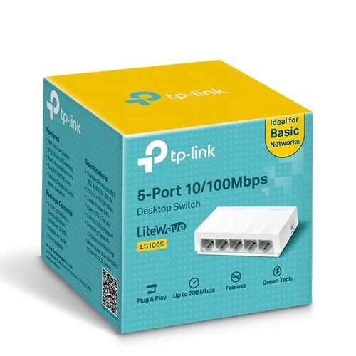 Switch TP-LINK LS1005 de Mesa 5 Port 10/100/