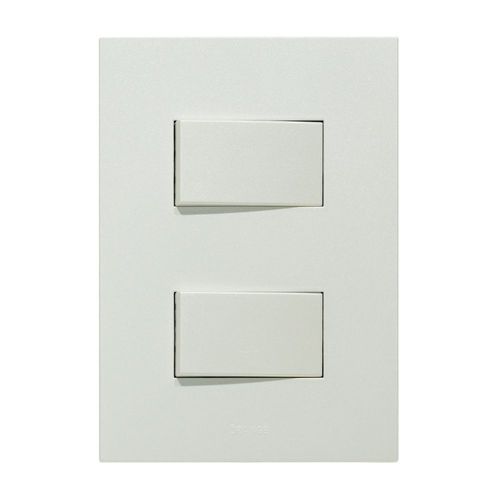 Placa Armada Orange: Conmutador Doble Matte Blanco