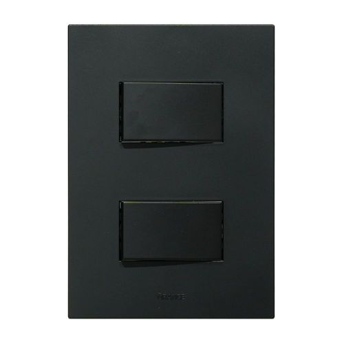 Placa Armada Orange: Conmutador Doble Matte Negro