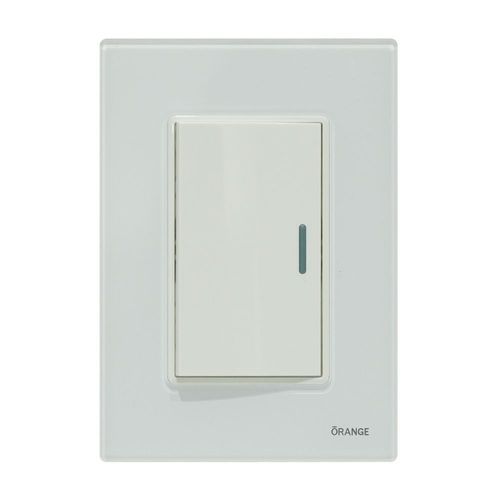 Placa Armada Orange: Interruptor Simple Vitro Blanco