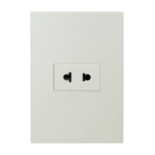 Placa Armada Orange: Tomacorriente Simple Universal Matte Blanco