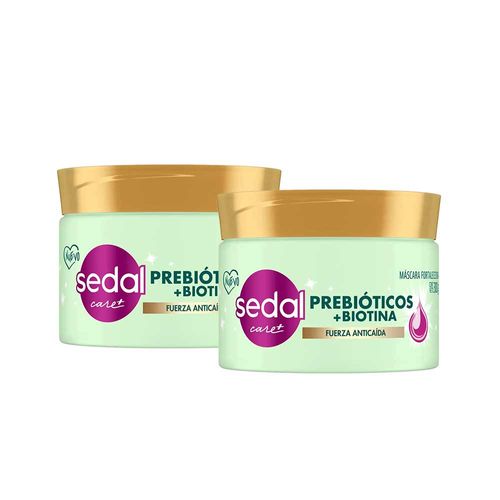 Pack Máscara Tratamiento Capilar SEDAL Prebióticos + Biotina Pote 300g x2un