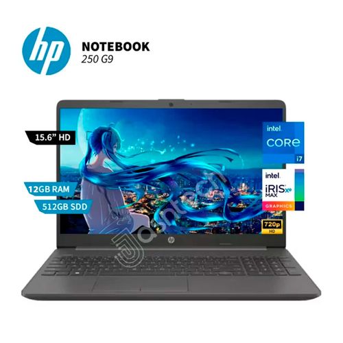 LAPTOP HP 250 G9- I7 1255U, 12GB, 512GB, 15.6" HD