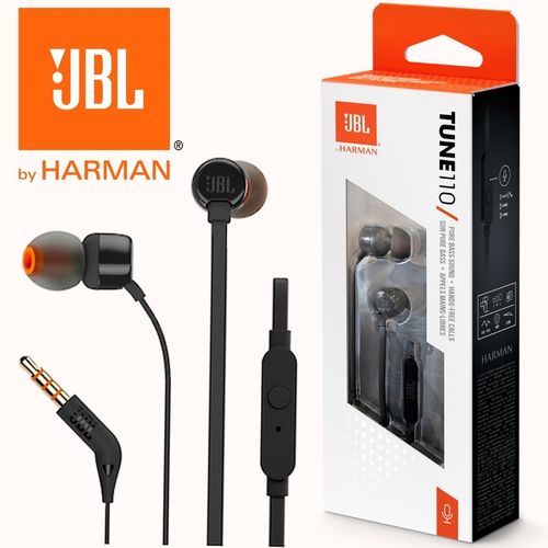 Auriculares JBL Tune 110 Microfono Conector 3.5mm negro