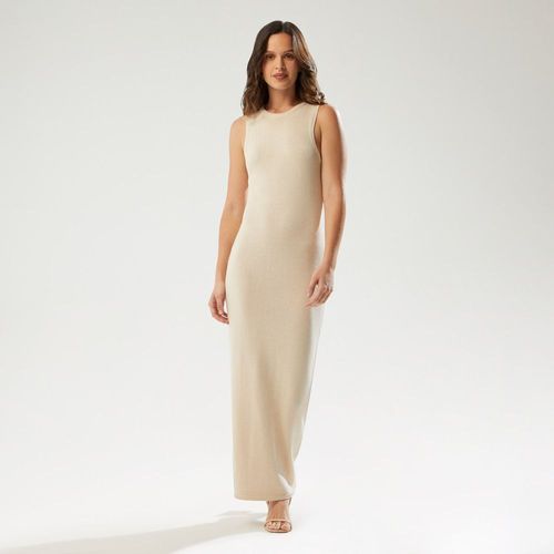 Vestido Largo Mujer Recto Malabar BEIGE