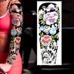 Tatuaje-manga-temporal-falso-flores-de-colores-para-brazo-o-pierna-48-x-17cm-