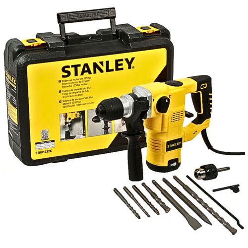 Rotomartillo SDS Plus Eléctrico 1250W Stanley maleta brocas  cinceles