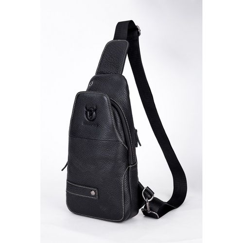 BullCaptain- Mochila cruzada Cuero XB-087-BK Negro