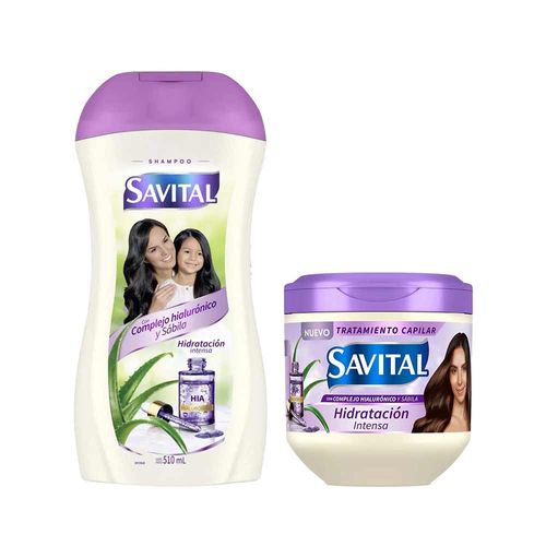 Pack SAVITAL Complejo Hiarulónico Shampoo 510ml + Tratamiento Capilar 425ml