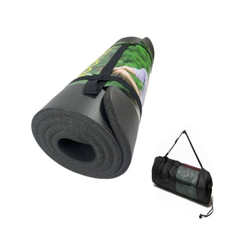 Colchoneta Yoga Mat Extra Gruesa 20 Mm  Pilates Gym Negro