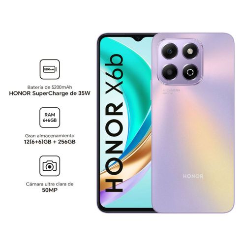 Celular Honor X6B 6GB RAM 256GB SSD Purple