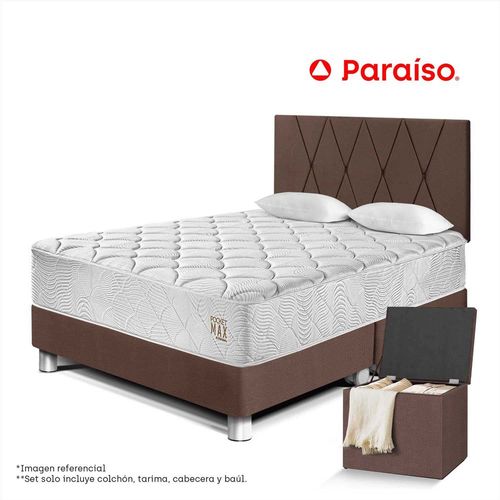 Dormitorio Pocket Max Queen Chocolate + Baul Chico