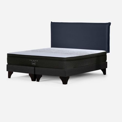 Cama Europea Tempo Queen Maurice Azul