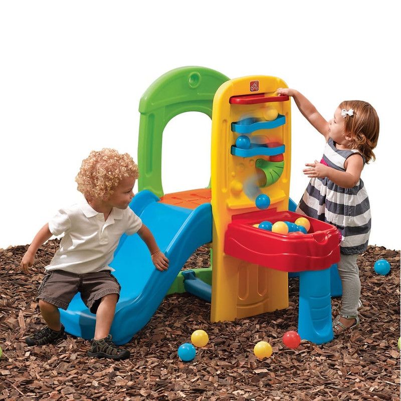 Resbaladera-Tobogan-para-Niños-STEP-2-con-Juego-de-Pelotas-Multicolor