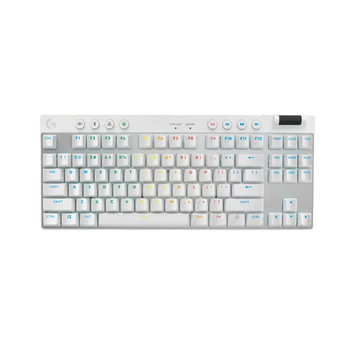 Teclado Logitech G Pro X TKL Lightspeed Inalámbrico USB con Switches Táctiles GX Brown, Blanco