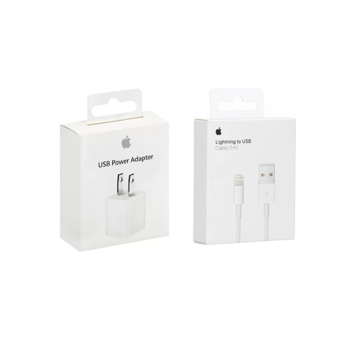 Cargador Completo Original Apple (Adaptador + Lightning)