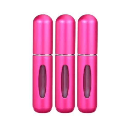 Set de 3 Atomizadores Recargables para Perfume para Viaje Fucsia