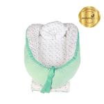 Cuna-Colecho-Grande-Verde-Estrellas-Plomas-Maternelle